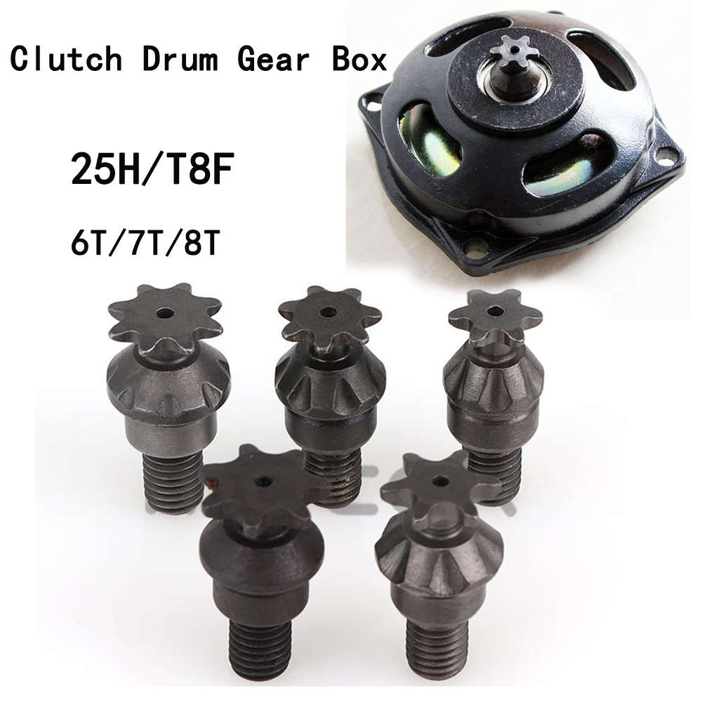 Chain Sprocket Set - 25H T8F 6/7/8 Denti Tamburo Frizione