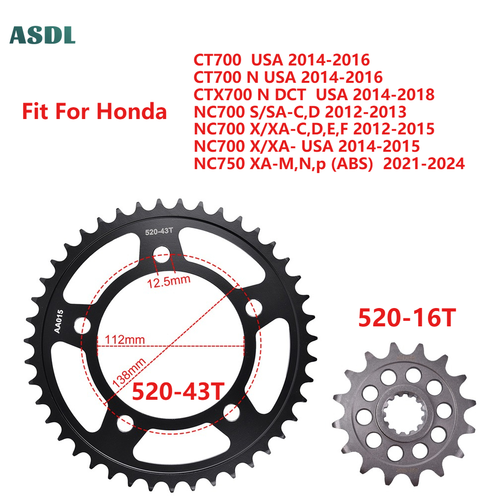 Per Honda CT700 NC700 NC750 52 - 530 Chain recensione e prezzo